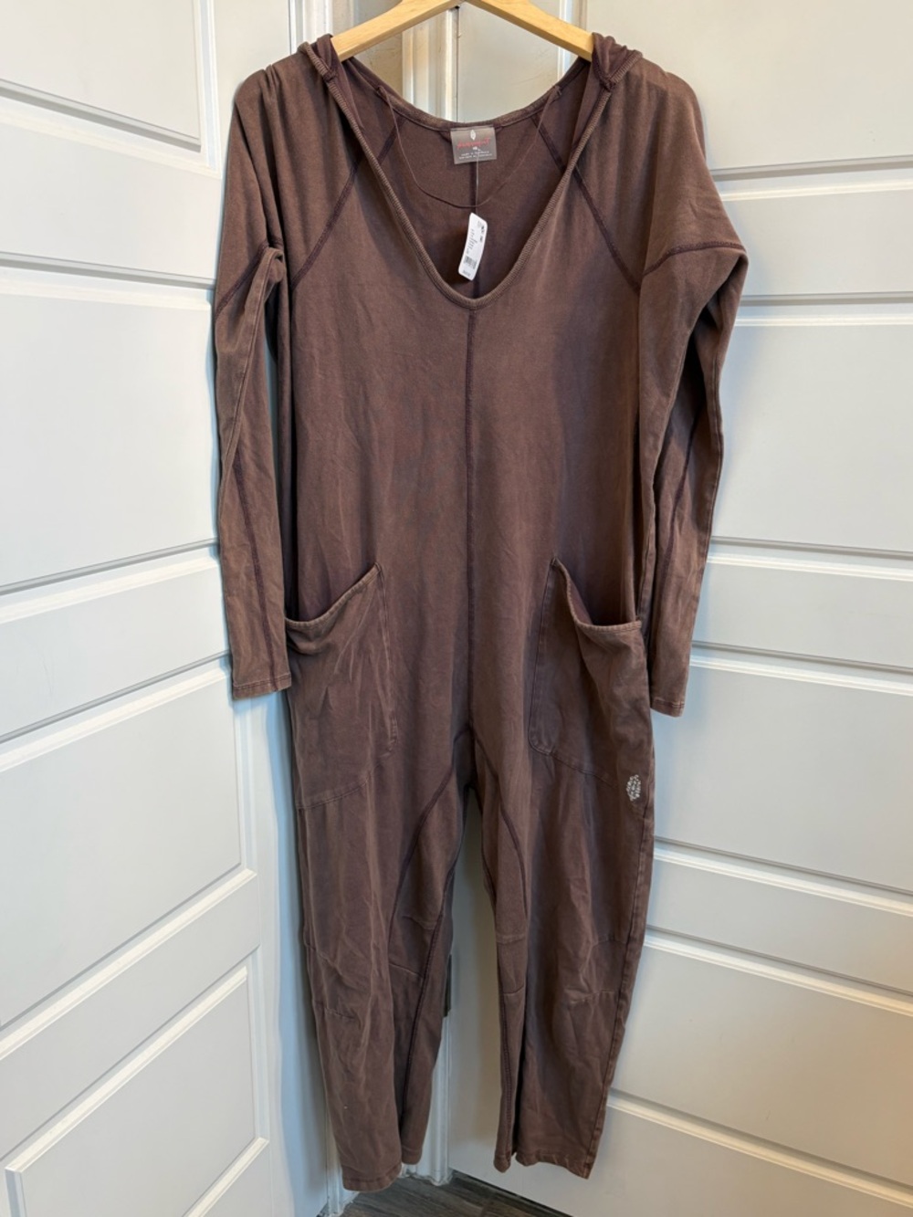 Free People Movement NWT Long Sleeve Hot Shot Onesie in Espresso Size XS